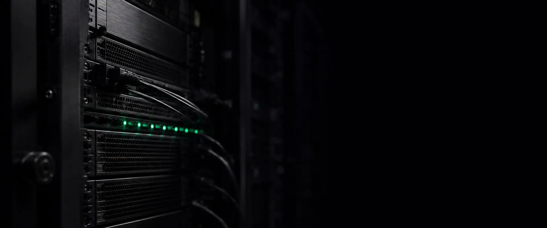 Server racks and structured cabling in a hardened data center